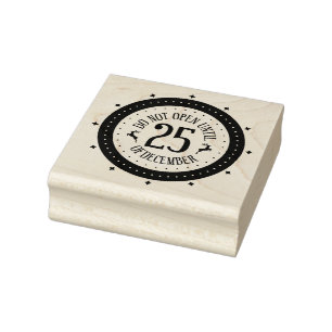 Öffnen Sie nicht bis zum 25. Dezember Gummistempel