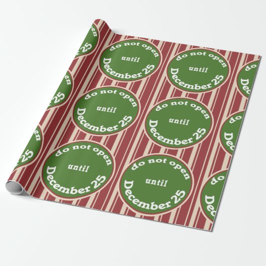 Öffnen Sie nicht bis zum 25. Dezember Packpapier (Ungerollt)