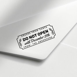 Öffnen Sie nicht bis zum 25. Dezember Weihnachten Permastempel