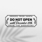 Öffnen Sie nicht bis zum 25. Dezember Weihnachten Permastempel