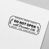 Öffnen Sie nicht bis zum 25. Dezember Weihnachten Permastempel