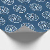 Öffnen Sie nicht bis zum Blue Christmas Wrapping P Geschenkpapier (Ecke)