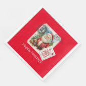 Öffnen Sie nicht bis zum Weihnachtsbuch Napkins Serviette (Ecke)