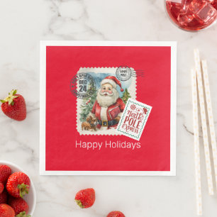 Öffnen Sie nicht bis zum Weihnachtsbuch Napkins Serviette