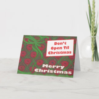 Öffnen Sie nicht sich bis Weihnachten