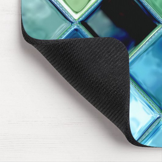Öffnen Sie Ozean-Glasfliesen-Mosaik-Kunst Mousepad (Ecke)