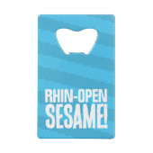 Öffnen Sie Sesam! Funny Party Animal Rhino Cartoon Geldbeutel Flaschenöffner (Rückseite)