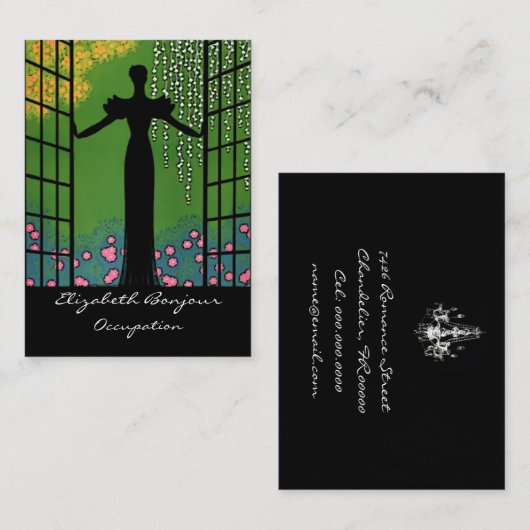 Öffnungs-Türen PAPER/SIZE/SHAPE WAHLEN - Visitenkarte (Vorne/Hinten)