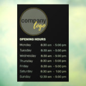 ÖFFNUNGSSTUNDEN - DAS CAFE-LOGO DES BUSINESS OFFIC FENSTERAUFKLEBER (Blatt 3)