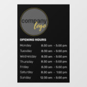 ÖFFNUNGSSTUNDEN - DAS CAFE-LOGO DES BUSINESS OFFIC FENSTERAUFKLEBER (Blatt)