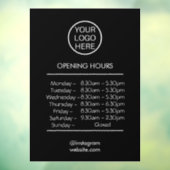 ÖFFNUNGSSTUNDEN mit dem Logo für Ihr Unternehmen - Fensteraufkleber (Blatt 3)