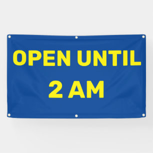 Öffnungszeit bis 2 Uhr nachts anpassen  Banner
