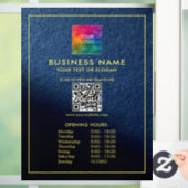 Öffnungszeiten Benutzerdefiniert Logoaufladen QR-C Fensteraufkleber (Zuhause)