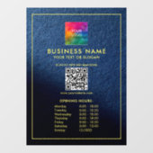 Öffnungszeiten Benutzerdefiniert Logoaufladen QR-C Fensteraufkleber (Blatt)