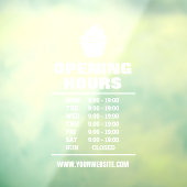 Öffnungszeiten des Bäckereigeschäfts Fensterheber Fensteraufkleber (Blatt 3)