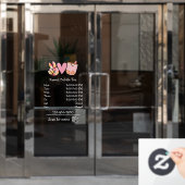 Öffnungszeiten des Bubble-Tea-Restaurants Fensteraufkleber (Büro Tür)