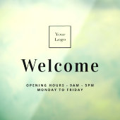 Öffnungszeiten des Firmenlogos Fensteraufkleber (Blatt 3)