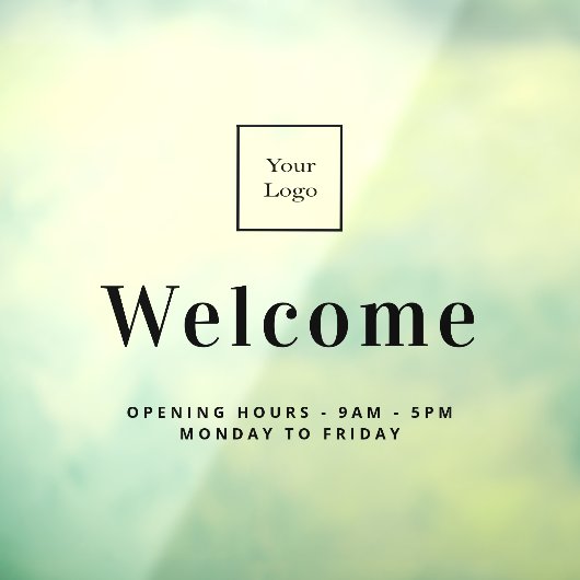 Öffnungszeiten des Firmenlogos Fensteraufkleber (Blatt 3)