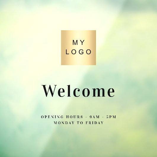 Öffnungszeiten des Firmenlogos Fensteraufkleber (Blatt 3)