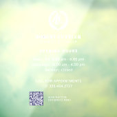 Öffnungszeiten des Friseur-Shops - Logo QR CODE Fensteraufkleber (Blatt 3)