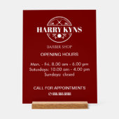 Öffnungszeiten des Friseursalons Acrylschild (Vorderseite)