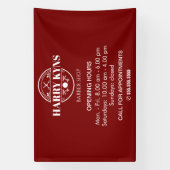 Öffnungszeiten des Friseursalons Banner (Vertikal)