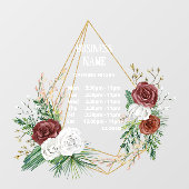 Öffnungszeiten des geometrischen Terrariums Bordea Fensteraufkleber (Blatt)