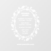 Öffnungszeiten Fenster Zeichen, Weihnachten, Fensteraufkleber (Blatt)