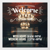 Öffnungszeiten Fensteraufkleber Anpassbar 2 (Blatt)