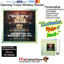 Öffnungszeiten Fensteraufkleber Anpassbar 2