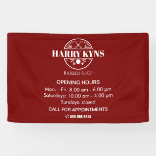 Öffnungszeiten Friseursalon individuell Banner