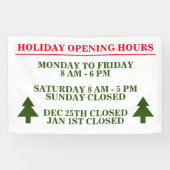 Öffnungszeiten für die Freizeit Geschäftsbanner Banner (Horizontal)