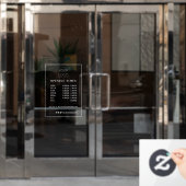 Öffnungszeiten für kundenspezifische Zwei-Frame-Fi Fensteraufkleber (Büro Tür)