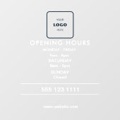 Öffnungszeiten für Logos Moderne Geschäftsfenster Fensteraufkleber (Blatt)