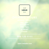 Öffnungszeiten für Logos Moderne Geschäftsfenster Fensteraufkleber (Blatt 3)