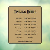 Öffnungszeiten für schwarze Skripte Fensteraufkleber (Blatt 3)