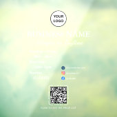 Öffnungszeiten Geschäft Modernes Skript & QR, Sozi Fensteraufkleber (Blatt 3)