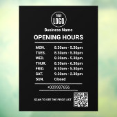 Öffnungszeiten | Geschäfts-Logo Öffnungszeiten Fensteraufkleber (Blatt 3)