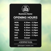 Öffnungszeiten | Geschäftslogoöffnungszeiten Fensteraufkleber (Blatt 3)