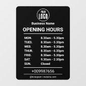 Öffnungszeiten | Geschäftslogoöffnungszeiten Fensteraufkleber (Blatt)
