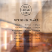 Öffnungszeiten | Geschäftslogos Eröffnungszeiten M Fensteraufkleber (Blatt 2)