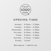 Öffnungszeiten | Geschäftslogos Eröffnungszeiten M Fensteraufkleber (Blatt)