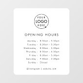 Öffnungszeiten | Geschäftslogos Eröffnungszeiten M Fensteraufkleber (Blatt)