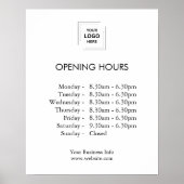 Öffnungszeiten | Geschäftslogos Eröffnungszeiten M Poster (Vorne)