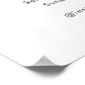 Öffnungszeiten | Geschäftslogos Eröffnungszeiten M Poster (Ecke)