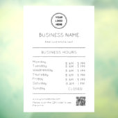 Öffnungszeiten Geschäftslogos Öffnungszeiten Moder Fensteraufkleber (Blatt 3)