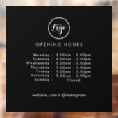 Öffnungszeiten | Geschäftslogos - Öffnungszeiten S Fensteraufkleber (Blatt 2)