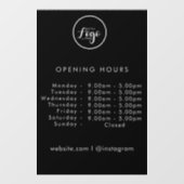 Öffnungszeiten | Geschäftslogos - Öffnungszeiten S Fensteraufkleber (Blatt)