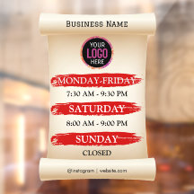 Öffnungszeiten | Geschäftslogos - Öffnungszeiten S