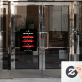 Öffnungszeiten | Geschäftslogos - Öffnungszeiten S Fensteraufkleber (Büro Tür)